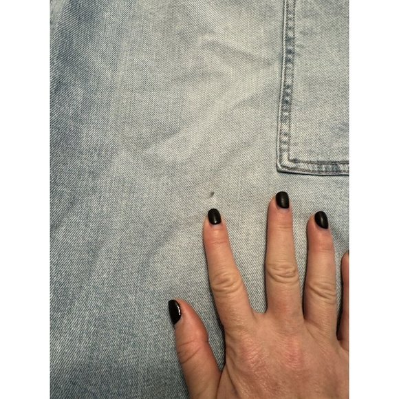 American Eagle Super High Rise Baggy Wide Leg Jeans Blue Y2K 90s Cargo Size 16 - Picture 5 of 12